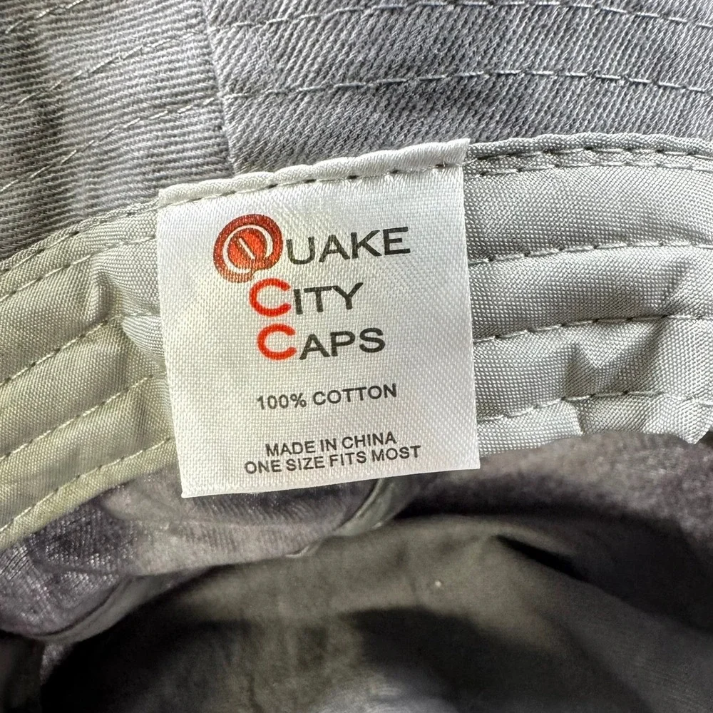 LA28 Olympic Paralympic Games Bucket Hat Charcoal Grey Cotton Quake City Caps